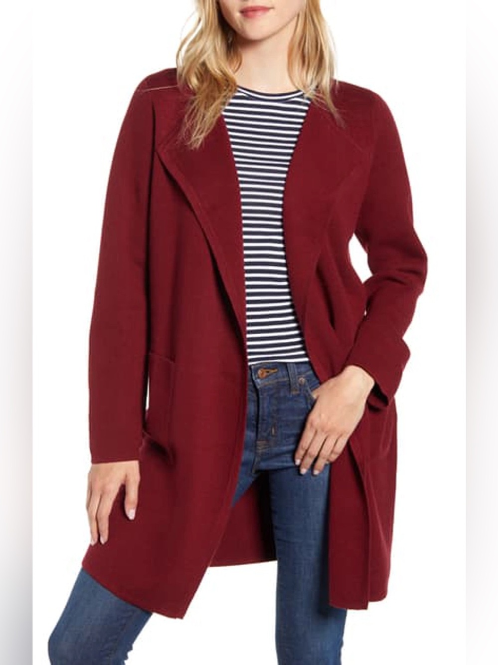 J Crew 365 Juliette Collarless Sweater Blazer